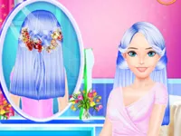 image Colorful Braid Hairstyle Making